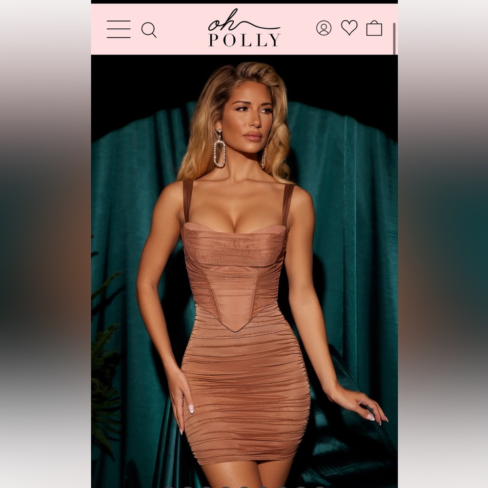 Oh Polly short brown dress